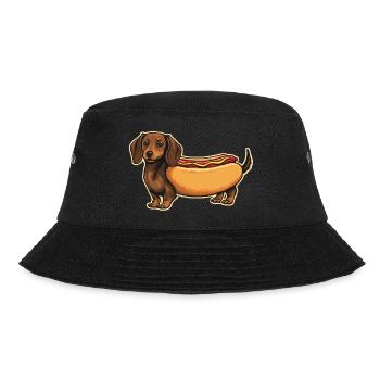 Collant en pain de hot-dog teckel mignon - Bob - noir - Devant - Lela (165cm)