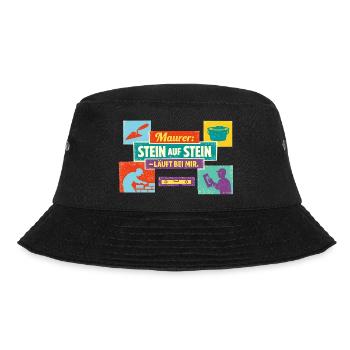 Stone on stone runs with me – Maurer Spruch - Bucket Hat - black - Front - Lela (165cm)