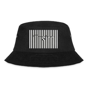 Barcode Illusion  - Bucket Hat - Schwarz - Vorne - Lela (165cm)