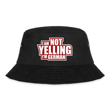 I Am Not Yelling I'm German Lustig Deutsch Spruch - Bucket Hat - black - Front - Lela (165cm)