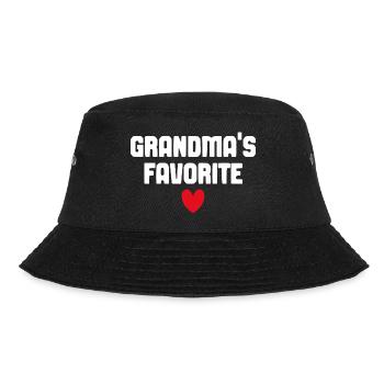 Grandma’s Favorite Cute Heart Typography - Bucket Hat - black - Front - Lela (165cm)