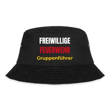Freiwillige Feuerwehr Gruppenführer – Einsatzteam  - Bucket Hat - Schwarz - Vorne - Lela (165cm)
