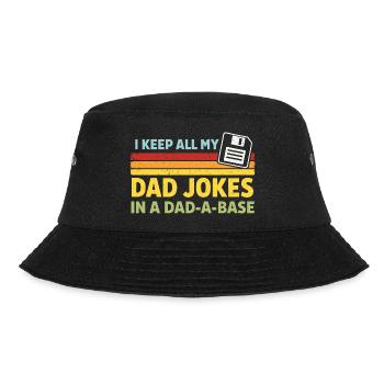 Dad Jokes Shirt Programmer Dad Humor - Bucket Hat - black - Front - Lela (165cm)