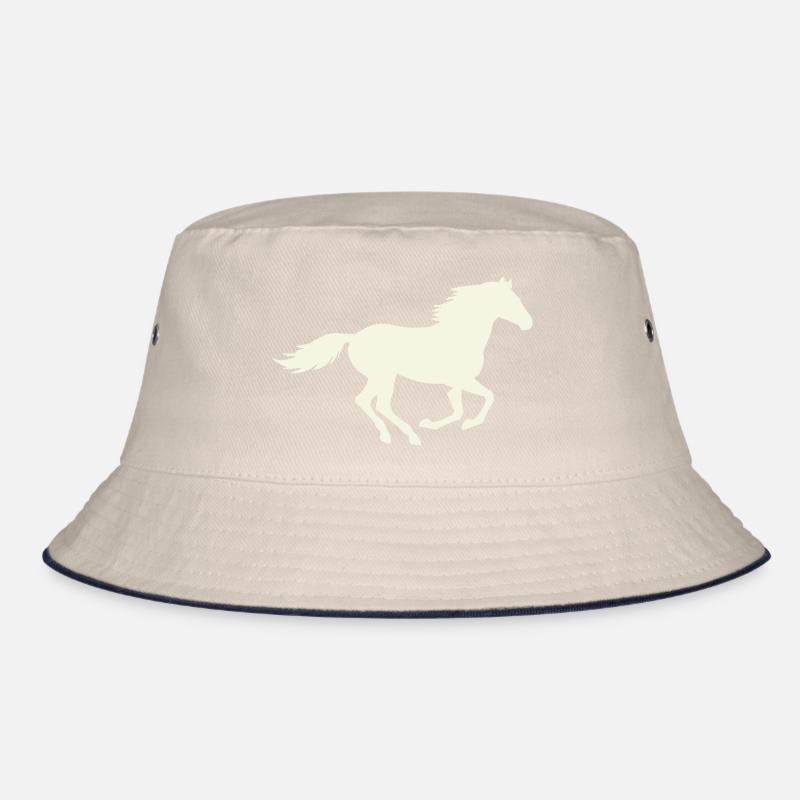 Springender Hengst Silhouette Bucket Hat