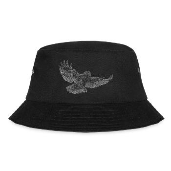 Common buzzard, bird of prey drawn (stylized) - Bucket Hat - black - Front - Lela (165cm)