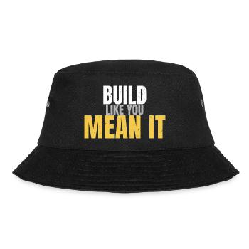 Bau so, als meinst du es Motivationsstudio. - Bucket Hat - Schwarz - Vorne - Lela (165cm)