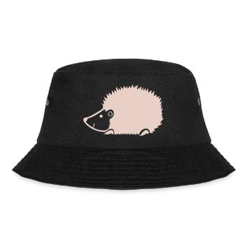 Cuddly hedgehog silhouette - Bucket Hat - black - Front - Lela (165cm)