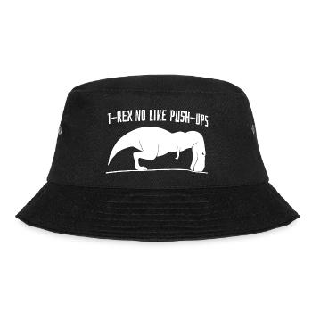 T Rex No Like Push Ups Graphic - Bucket Hat - black - Front - Lela (165cm)