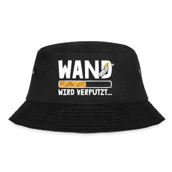 Stuckateur Wand verputzen Verputzer - Bucket Hat - Schwarz - Vorne - Lela (165cm)