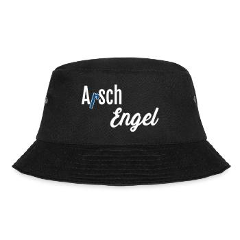 Arsch Engel. Motivation Spruch | Erfolg Sprüche - Bucket Hat - Schwarz - Vorne - Lela (165cm)