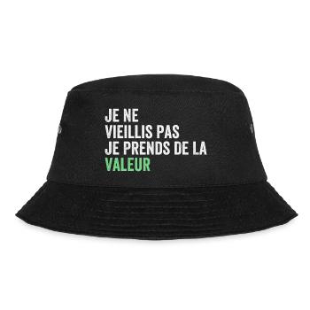 Je ne vieillis pas, je prends de la valeur - Bob - noir - Devant - Lela (165cm)