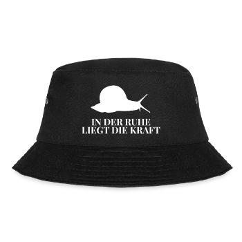 In der Ruhe Liegt Die Kraft - Schnecke Spruch - Bucket Hat - Schwarz - Vorne - Lela (165cm)