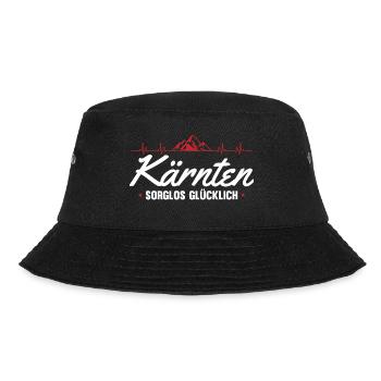 Kärnten Herzschlag Alpen Österreich - Bucket Hat - Schwarz - Vorne - Lela (165cm)