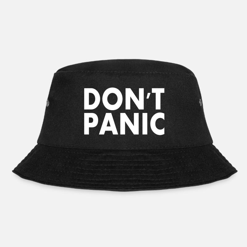 dont panic - Bucket Hat - Schwarz