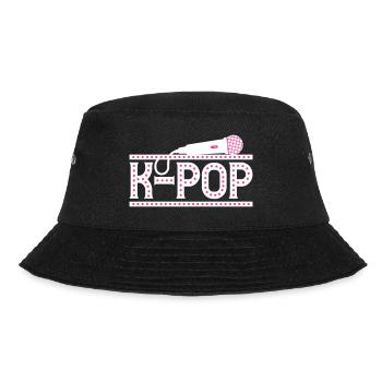 K-POP. K-Pop Microphone | Colors can be changed - Bucket Hat - black - Front - Lela (165cm)
