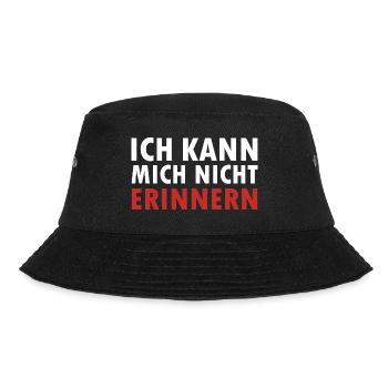 Ich kann mich nicht Erinnern lustige Sprüche - Bucket Hat - Schwarz - Vorne - Lela (165cm)