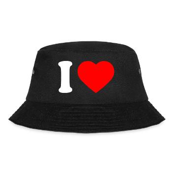 I love - Bucket Hat - black - Front - Lela (165cm)