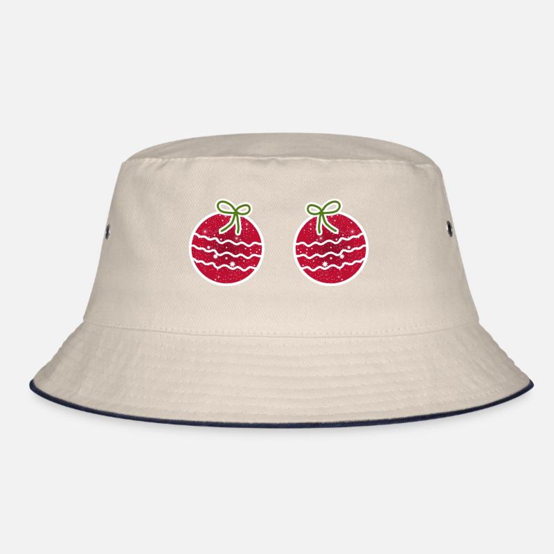 Weihnachtsbaum Kugel Rot mit Schleife Geschenk Bucket Hat