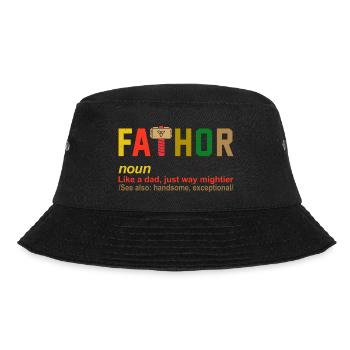 Zitat des Fathor-Vaters - Bucket Hat - Schwarz - Vorne - Lela (165cm)
