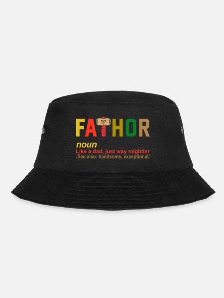 Fathor Father Quote - Bucket Hat - black