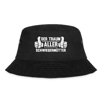 Schwiegermutter Traum Schwiegersohn - Bucket Hat - Schwarz - Vorne - Lela (165cm)