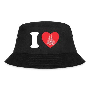 I love Köln Ich liebe Köln Cologne Germany - Bucket Hat - Schwarz - Vorne - Lela (165cm)