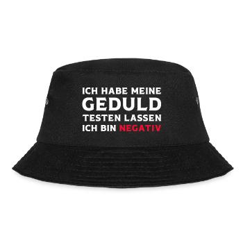 Ich habe meine Geduld testen lassen lustige Sprüch - Bucket Hat - Schwarz - Vorne - Lela (165cm)