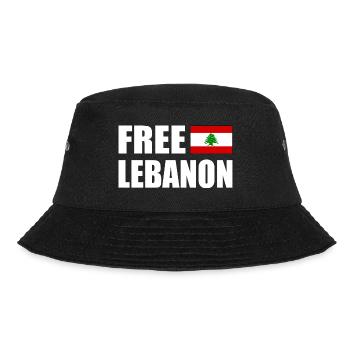 free lebanon - libanon - Bucket Hat - Schwarz - Vorne - Lela (165cm)