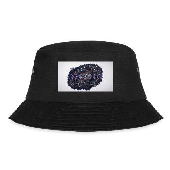 Mondphasen-Sternbild Mosaik - Bucket Hat - Schwarz - Vorne - Lela (165cm)