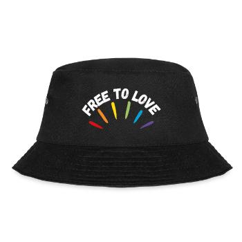 Free to Love Geschenk Regenbogen Geschenk - Bucket Hat - black - Front - Lela (165cm)