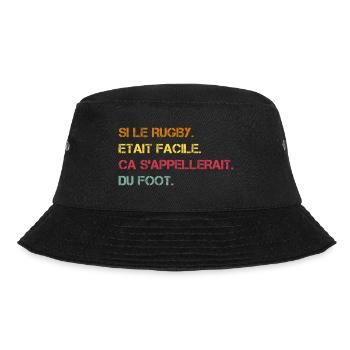 If Rugby Were Easy It Would Be Called Football - Bucket Hat - black - Front - Lela (165cm)