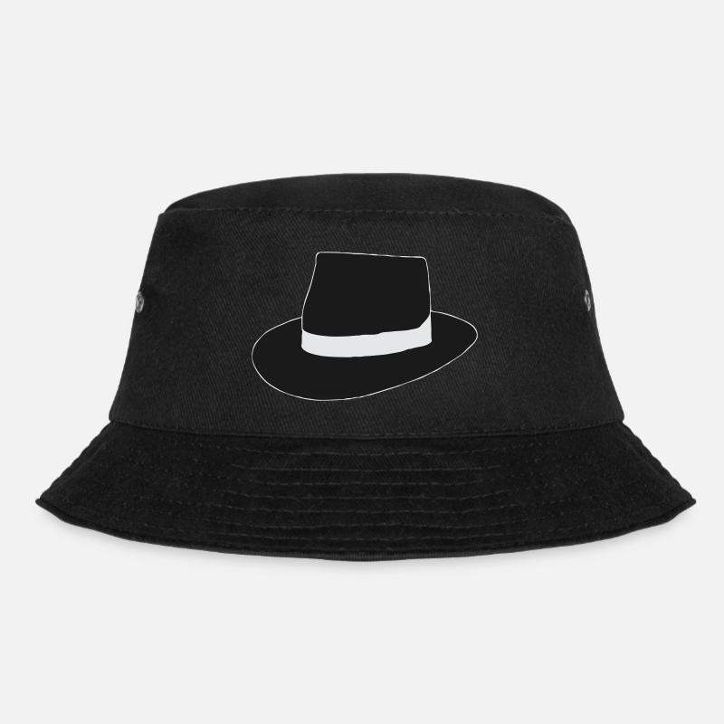 black hat - Bucket Hat - black