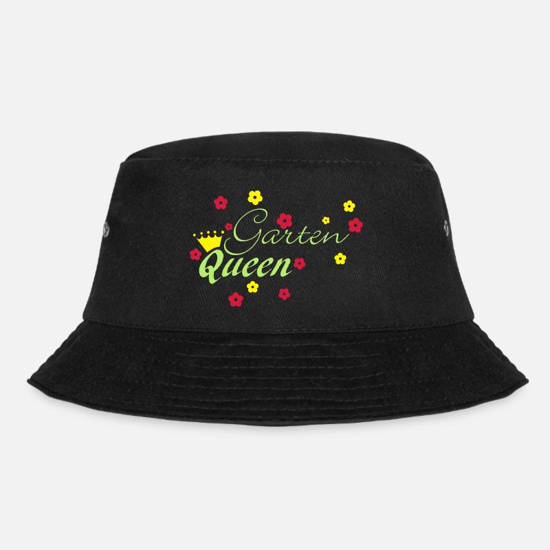 Gartenqueen - Bucket Hat - Schwarz
