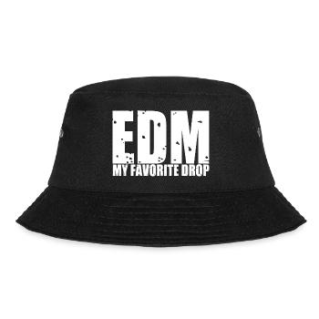 EDM durch Kaotika - Bucket Hat - Schwarz - Vorne - Lela (165cm)