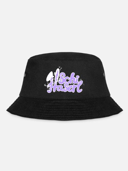 Skihaserl Schifahrer Pisten Glitzer Hasenohren fun - Bucket Hat - Schwarz