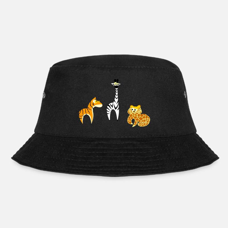 Zootiere - Bucket Hat - Schwarz
