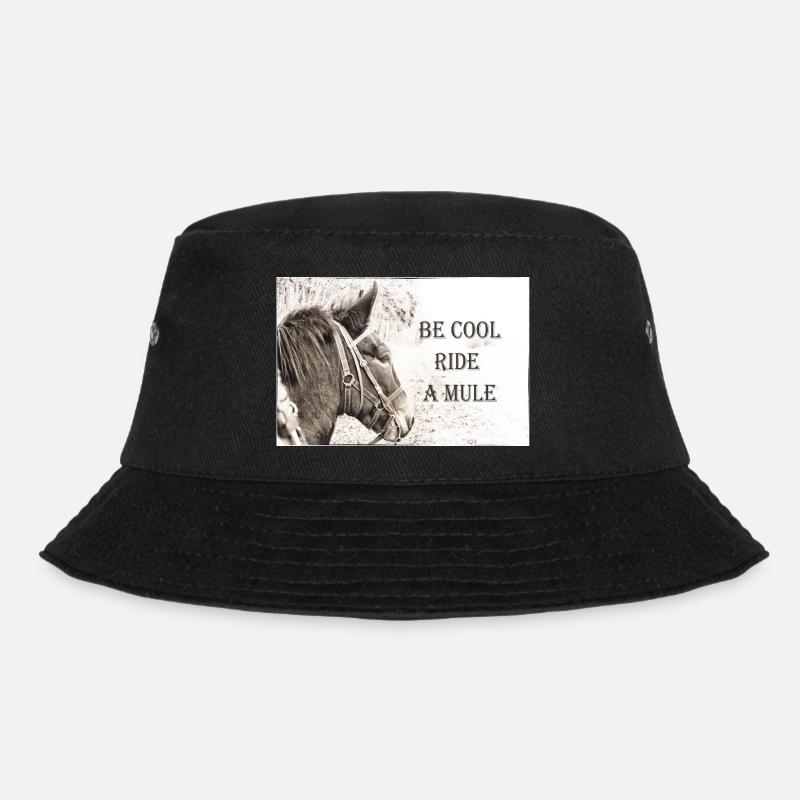Be Cool Ride A Mule - Bucket Hat - Schwarz