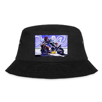 Full Speed On Two Wheels color - Bucket Hat - black - Front - Lela (165cm)