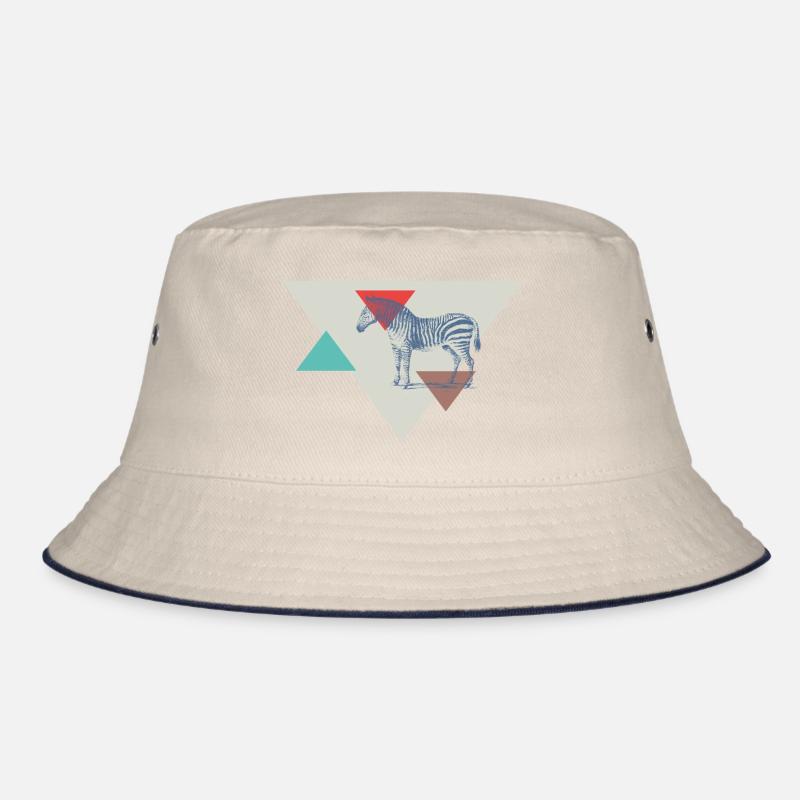Zebra triangle design Bucket Hat