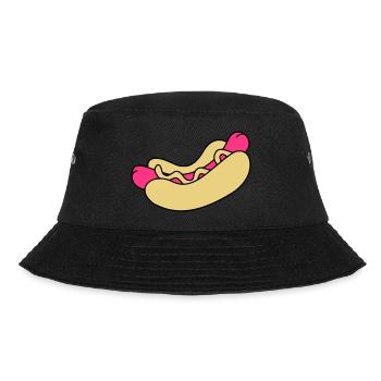 Hot Dog - Bucket Hat - Schwarz - Vorne - Lela (165cm)