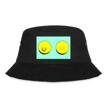 lemon piercing turquoise - Bucket Hat - black - Front - Lela (165cm)