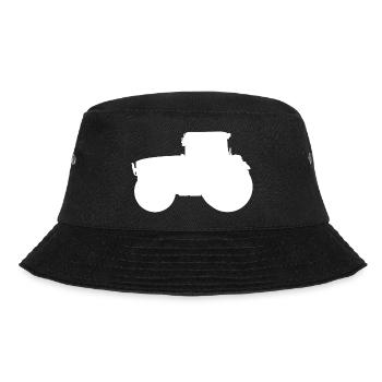Traktor Trecker Ackerschlepper Schlepper - Bucket Hat - Schwarz - Vorne - Lela (165cm)