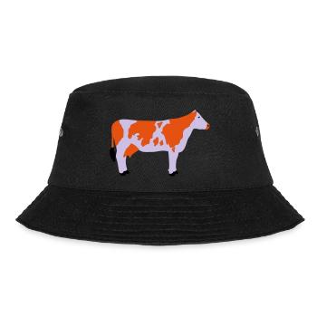 Kuh Vektor gefleckt Seite - Bucket Hat - Schwarz - Vorne - Lela (165cm)