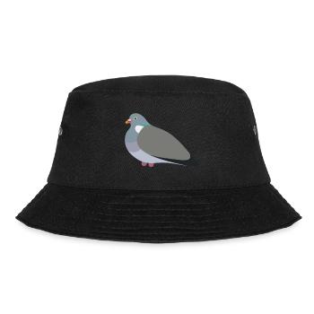 Wood Pigeon Friend - Bucket Hat - Schwarz - Vorne - Lela (165cm)