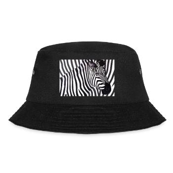 Poster Zebra 90x60 quer - Bucket Hat - Schwarz - Vorne - Lela (165cm)