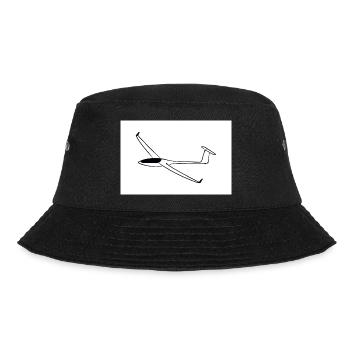 Segelflugzeug Poster Comic Strich Segelflieger - Bucket Hat - Schwarz - Vorne - Lela (165cm)