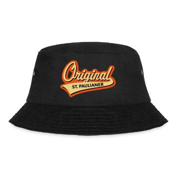Original St. Paulianer (Sankt St. Pauli, Kiez, 3C) - Bucket Hat - Schwarz - Vorne - Lela (165cm)
