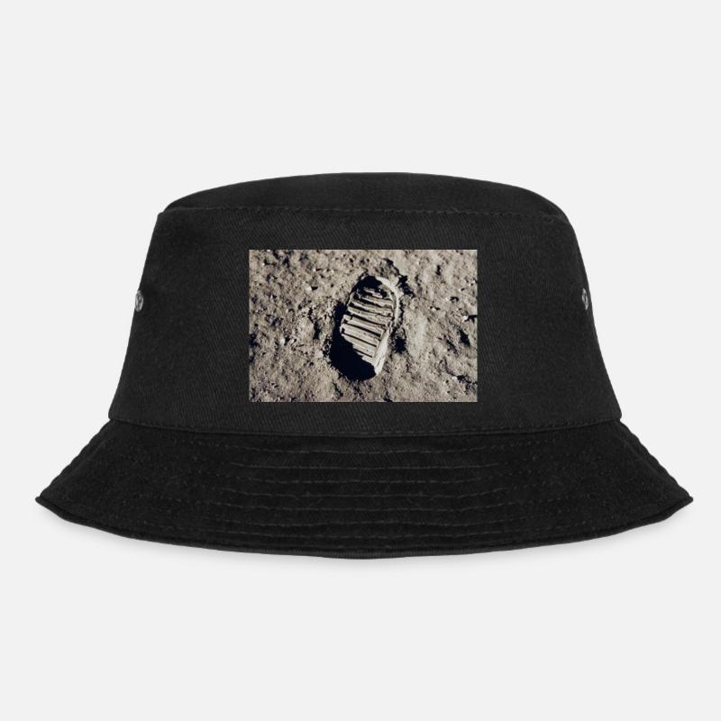 Apollo11 moon poster - Bucket Hat - black