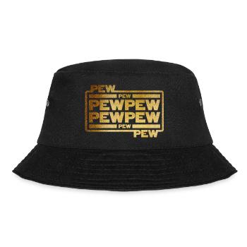 Pew Pew Pew - Bucket Hat - Schwarz - Vorne - Lela (165cm)