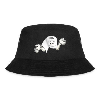 Toilettenpapier ratlos - Bucket Hat - Schwarz - Vorne - Lela (165cm)